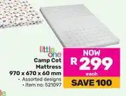 Game Little One Camp Cot Mattress 970 x 670 x 60mm (521097) offer