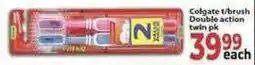 Supa Store Colgate t/brush Double action twin pk offer