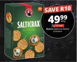 Checkers Bakers Salticrax Salted Crackers offer