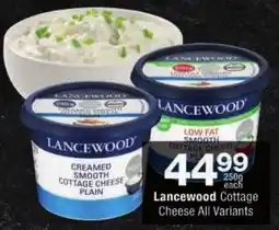 Checkers Lancewood Cottage Cheese All Variants offer