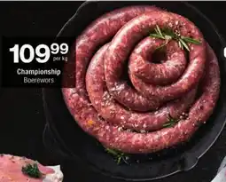 Checkers Championship Boerewors offer