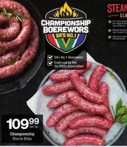 Checkers Championship Boerie Bites offer