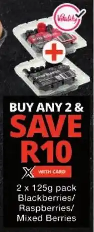 Checkers Blackberries/ Raspberries/ Mixed Berries offer
