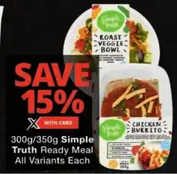 Checkers Simple Truth Ready Meal All Variants offer