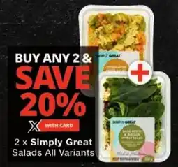 Checkers Simply Great Salads All Variants offer