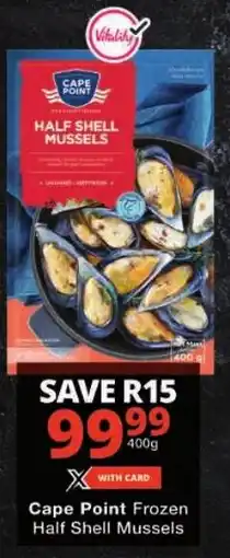 Checkers Cape Point Frozen Half Shell Mussels offer