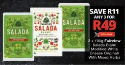 Checkers Fairview Salada Blanc Modified White Cheese Original/ With Mixed Herbs offer