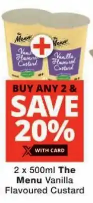 Checkers The Menu Vanilla Flavoured Custard offer