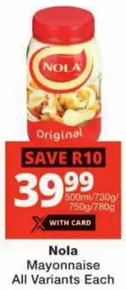 Checkers Nola Mayonnaise All Variants offer