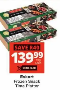 Checkers Eskort Frozen Snack Time Platter offer