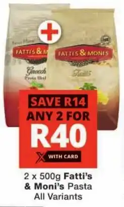 Checkers Fatti's & Moni's Pasta All Variants offer