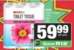 Spar SPAR Toilet Tissue 1 Ply Mini offer