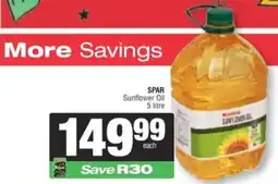 Spar SPAR Sunflower Oil offer