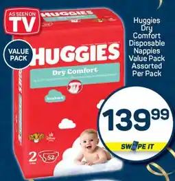 Pick n Pay Huggies Dry Comfort Disposable Nappies Value Pack Assorted offer