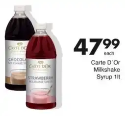 Save Hyper Carte D'Or Milkshake Syrup offer