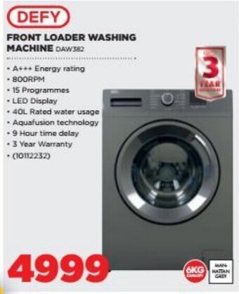 HiFi Corp Defy Front Loader Washing Machine offer