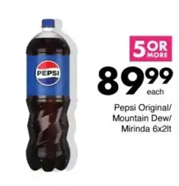 Save Hyper Pepsi Original/ Mountain Dew/ Mirinda offer