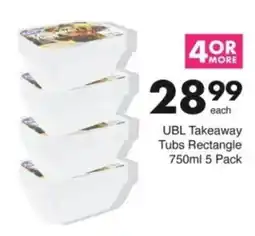 Save Hyper UBL Takeaway Tubs Rectangle offer