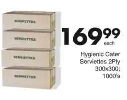 Save Hyper Hygienic Cater Serviettes 2Ply offer