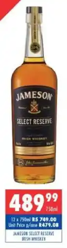 Ultra Liquors Jameson select reserve irish whiskey offer