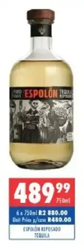 Ultra Liquors Espolon reposado tequila offer