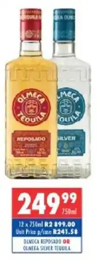 Ultra Liquors Olmeca reposado or olmeca silver tequila offer