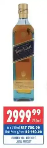 Ultra Liquors Johnnie walker blue label whisky offer