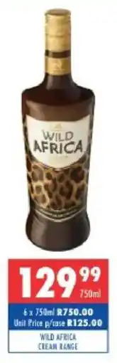 Ultra Liquors Wild africa cream range offer