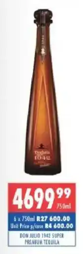 Ultra Liquors Don julio 1942 super premium tequila offer