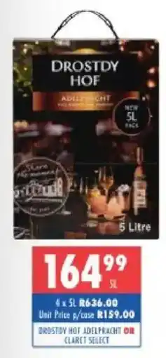 Ultra Liquors Drostdy hof adelpracht or claret select offer