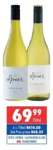 Ultra Liquors Spier chenin, sauvignon blanc or chardonnay offer