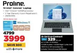 HiFi Corp Proline 14 Intel Celeron Laptop offer