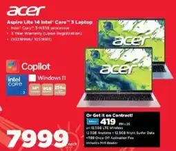 HiFi Corp Acer Aspire Lite 14 Intel Core 3 Laptop offer