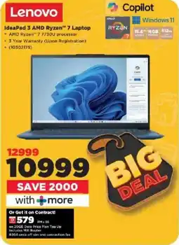 HiFi Corp Lenovo IdeaPad 3 AMD Ryzen 7 Laptop offer