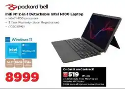 HiFi Corp Packard Bell Indi N1 2-in-1 Detachable Intel N100 Laptop offer
