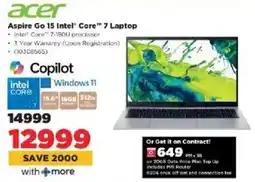 HiFi Corp Acer Aspire Go 15 Intel Core 7 Laptop offer