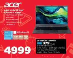HiFi Corp Acer Aspire Lite 15 Intel Celeron Laptop offer