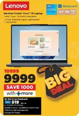 HiFi Corp Lenovo IdeaPad 3 Intel Core i5 Laptop offer