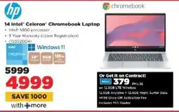 HiFi Corp HP 14 Intel Celeron Chromebook Laptop offer