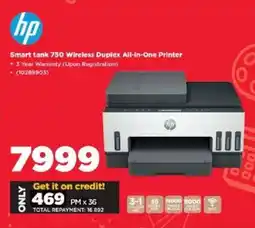 HiFi Corp HP Smart tank 750 Wireless Duplex All-in-One Printer offer