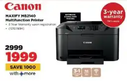 HiFi Corp Canon MAXIFY MB2140 Multifunction Printer offer