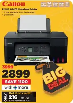 HiFi Corp Canon PIXMA G3470 MegaTank Printer offer