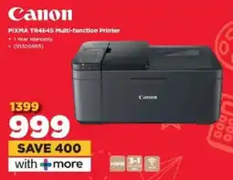 HiFi Corp Canon PIXMA TR4645 Multi-function Printer offer