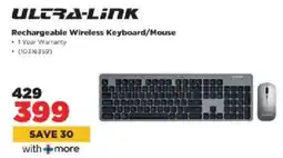 HiFi Corp Ultra-link Rechargeable Wireless Keyboard/ Mouse offer