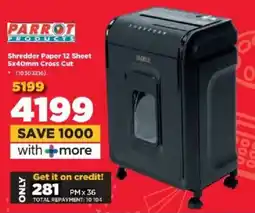 HiFi Corp Parrot Products Shredder Paper 12 Sheet Cross Cut offer