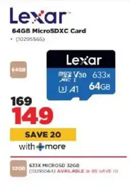 HiFi Corp Lexar 64GB MicroSDXC Card offer