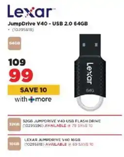 HiFi Corp Lexar JumpDrive V40 USB 2.0 64GB offer