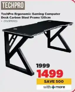 HiFi Corp TechPro Ergonomic Gaming Computer Desk Carbon Steel Frame offer