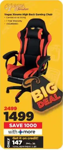 HiFi Corp Vegas Xtreme High Back Gaming Chair offer