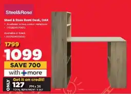 HiFi Corp Steel & Rose Remi Desk, OAK offer